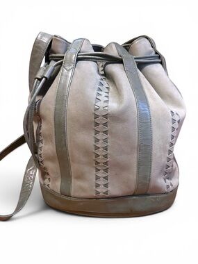 Bally Vintage Soft Lambskin Leather Bucket Bag – Made in Italy